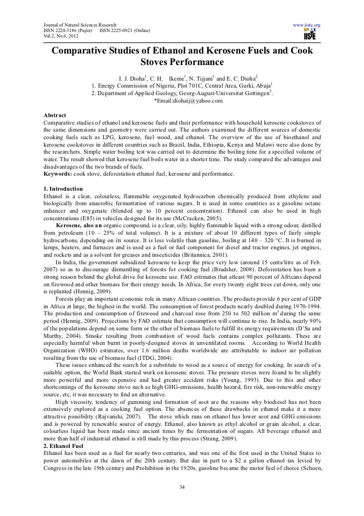 research papers ethanol